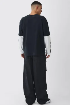 boohooMAN Baggy Fit Rigid Star Ripped Jeans | UK| Trousers|Jeans