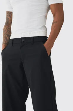 boohooMAN Baggy Fit Trouser With Boxer Double Waistband | UK| Trousers