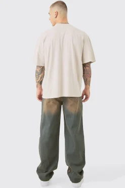 boohooMAN Baggy Rigid All Over Distressed Jeans In | UK| Trousers|Jeans