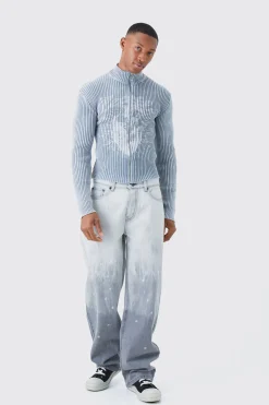 boohooMAN Baggy Rigid Bleached Jeans In | UK| Trousers|Jeans