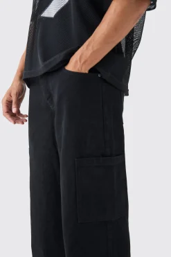 boohooMAN Baggy Rigid Cargo Jean | UK| Trousers|Jeans