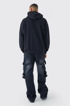 boohooMAN Baggy Rigid Cargo Strap Jeans In | UK| Trousers|Jeans