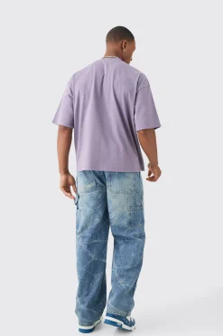 boohooMAN Baggy Rigid Carpenter Crinkle Denim Jeans In | UK| Trousers|Jeans