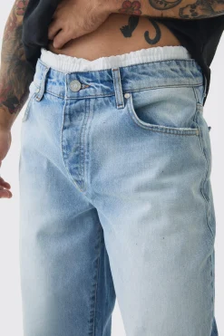 boohooMAN Baggy Rigid Double Waistband Denim Jeans In | UK| Trousers|Jeans
