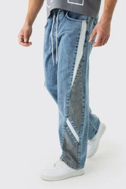 boohooMAN Baggy Rigid Elasticated Waist Moto Jeans | UK| Trousers|Jeans