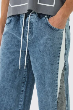 boohooMAN Baggy Rigid Elasticated Waist Moto Jeans | UK| Trousers|Jeans