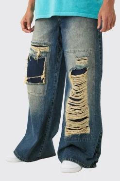 boohooMAN Baggy Rigid Extreme Ripped Denim Jean In | UK| Trousers|Jeans
