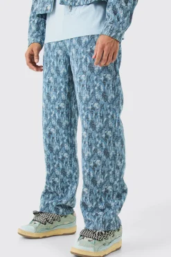 boohooMAN Baggy Rigid Fabric Interest Distressed Jeans | UK| Trousers|Jeans