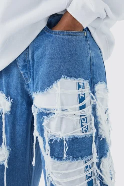 boohooMAN Baggy Rigid Jean With Jersey Jogger Underlay | UK| Trousers|Jeans