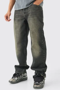 boohooMAN Baggy Rigid Jeans With Let Down Hem In | UK| Trousers|Jeans