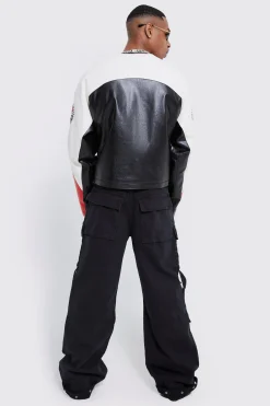 boohooMAN Baggy Rigid Multi Pocket Flare Jeans | UK| Trousers|Jeans