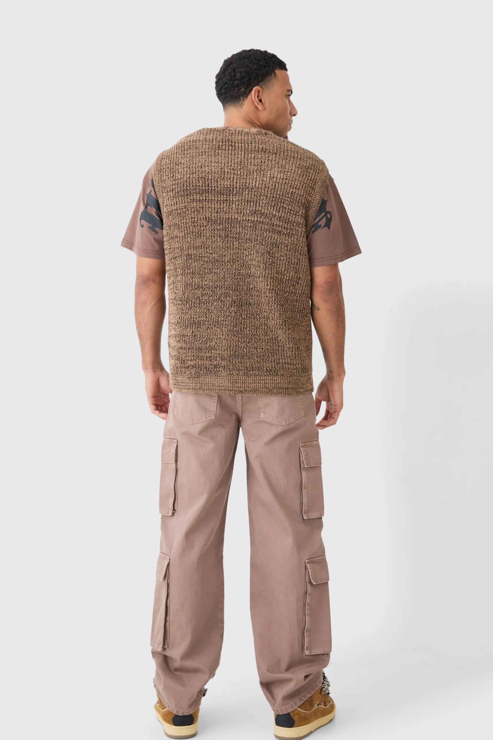 boohooMAN Baggy Rigid Overdyed Multi Cargo Jeans | UK| Trousers|Jeans