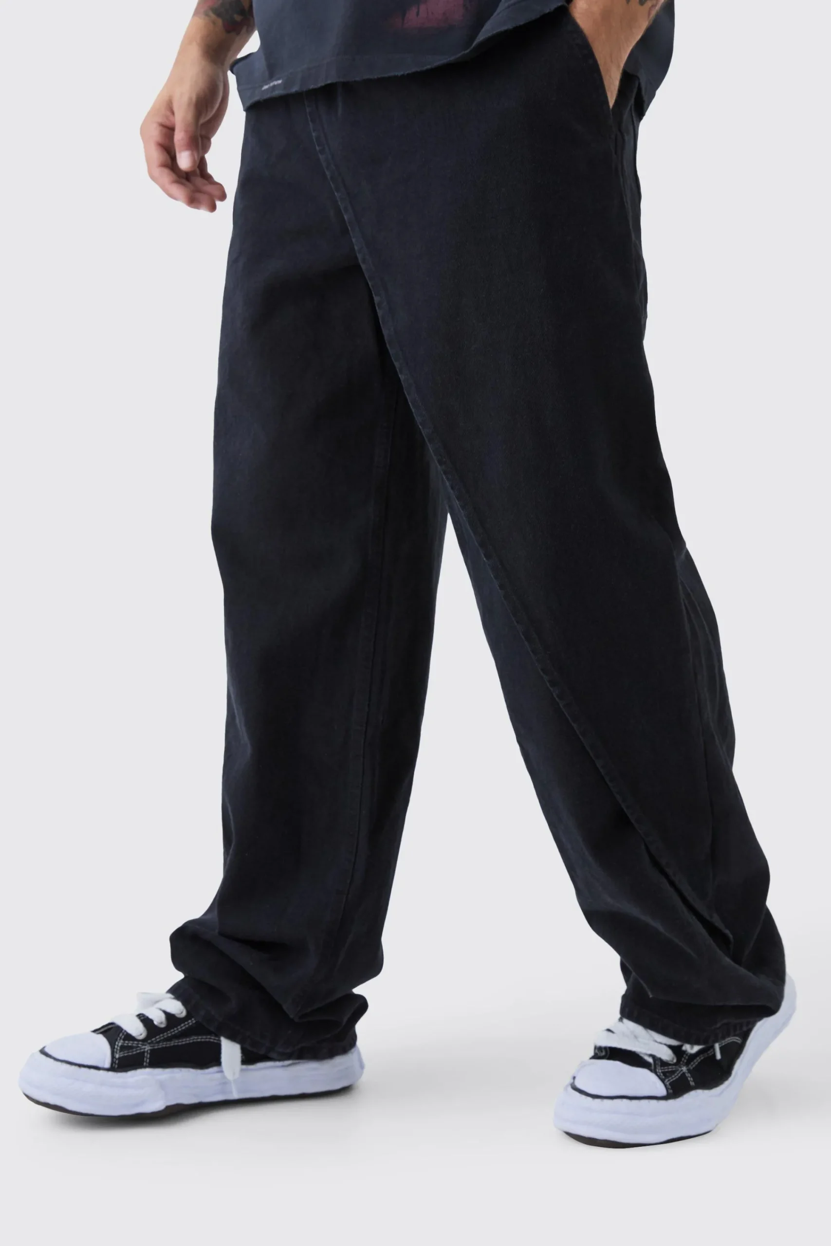 boohooMAN Baggy Rigid Overlay Jeans | UK| Trousers|Jeans