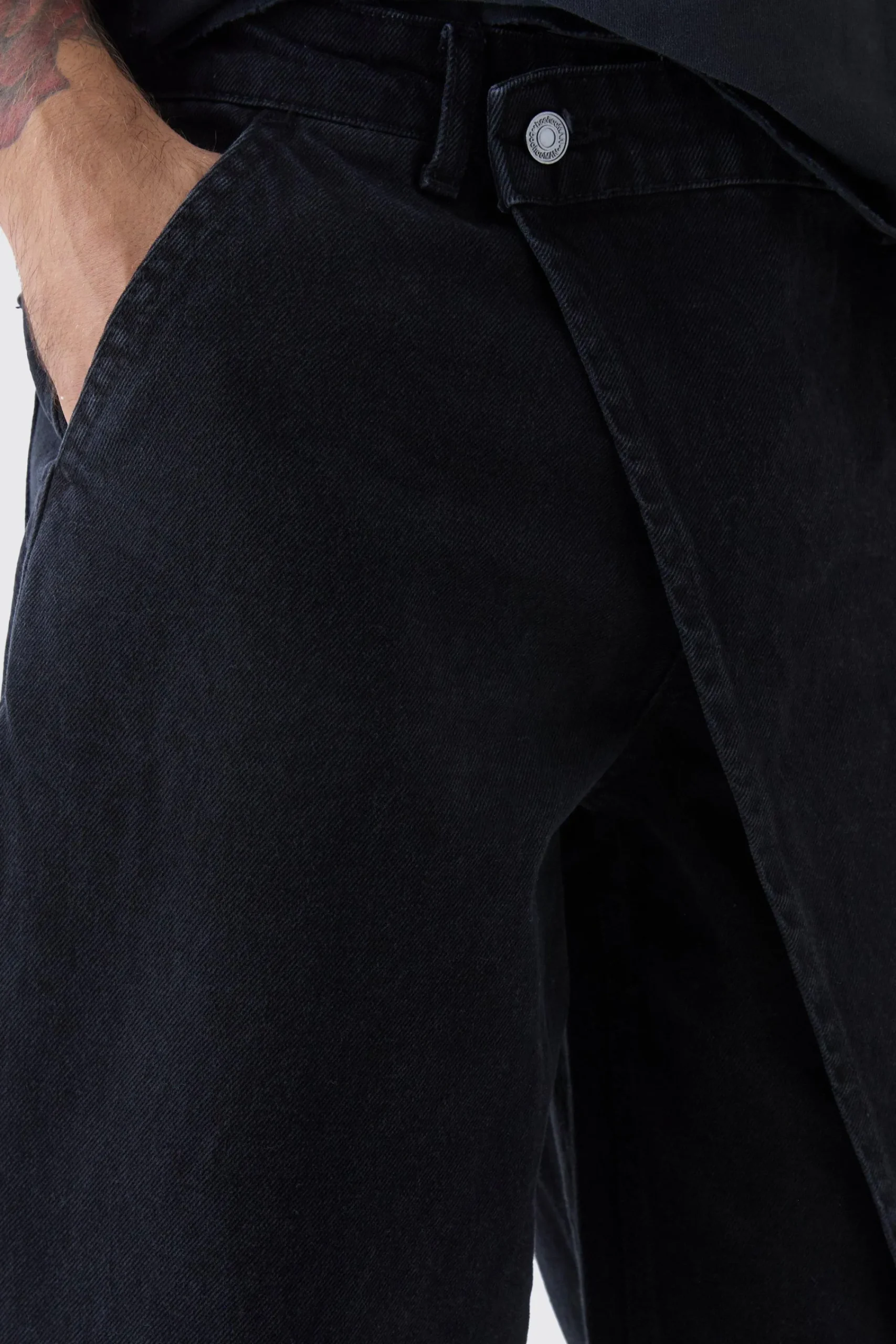 boohooMAN Baggy Rigid Overlay Jeans | UK| Trousers|Jeans