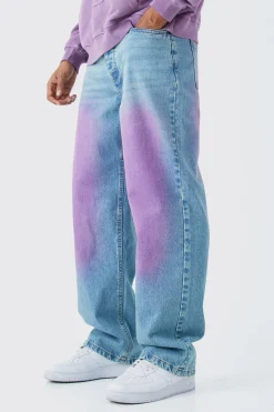 boohooMAN Baggy Rigid Pink Tint Jeans In | UK| Trousers|Jeans