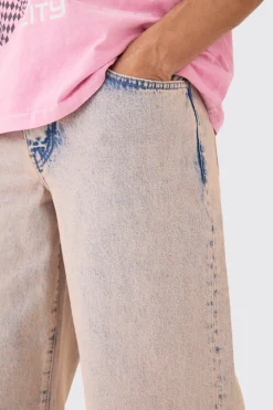 boohooMAN Baggy Rigid Tint Slit Knee Jeans | UK| Trousers|Jeans