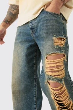boohooMAN Baggy Rigid Ripped Denim Jean In | UK| Trousers|Jeans
