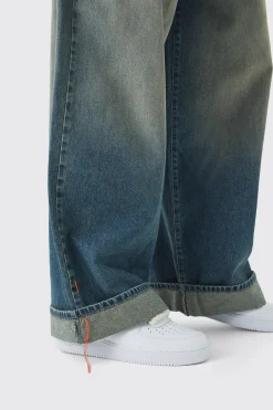 boohooMAN Baggy Rigid Stitch Detail Denim Jeans | UK| Trousers|Jeans