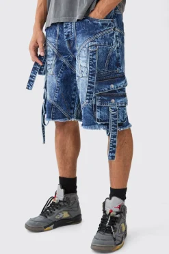 boohooMAN Baggy Rigid Strap And Buckle Detail Jort In | UK| Shorts|Jeans