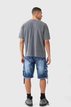boohooMAN Baggy Rigid Strap And Buckle Detail Jort In | UK| Shorts|Jeans