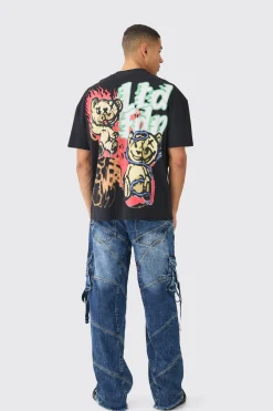 boohooMAN Baggy Rigid Strap And Buckle Detail Jeans In | UK| Trousers|Jeans