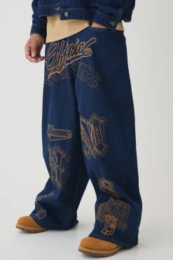 boohooMAN Balloon Fit Rigid Contrast Stitch Ripped Jeans | UK| Trousers|Sets & Co-Ords