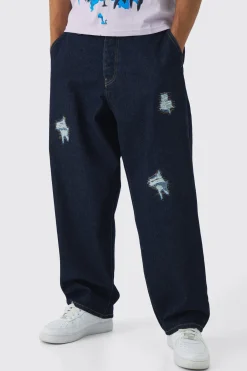 boohooMAN Balloon Fit Rigid Ripped Jeans | UK| Trousers|Jeans