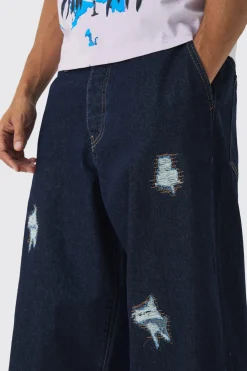 boohooMAN Balloon Fit Rigid Ripped Jeans | UK| Trousers|Jeans