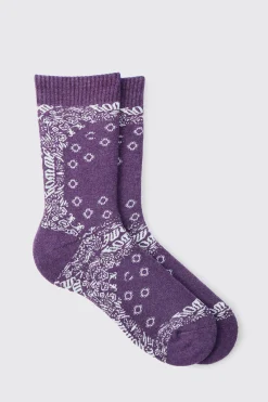 boohooMAN Bandana Print Socks | UK| Underwear & Socks|Underwear & Socks
