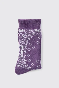 boohooMAN Bandana Print Socks | UK| Underwear & Socks|Underwear & Socks