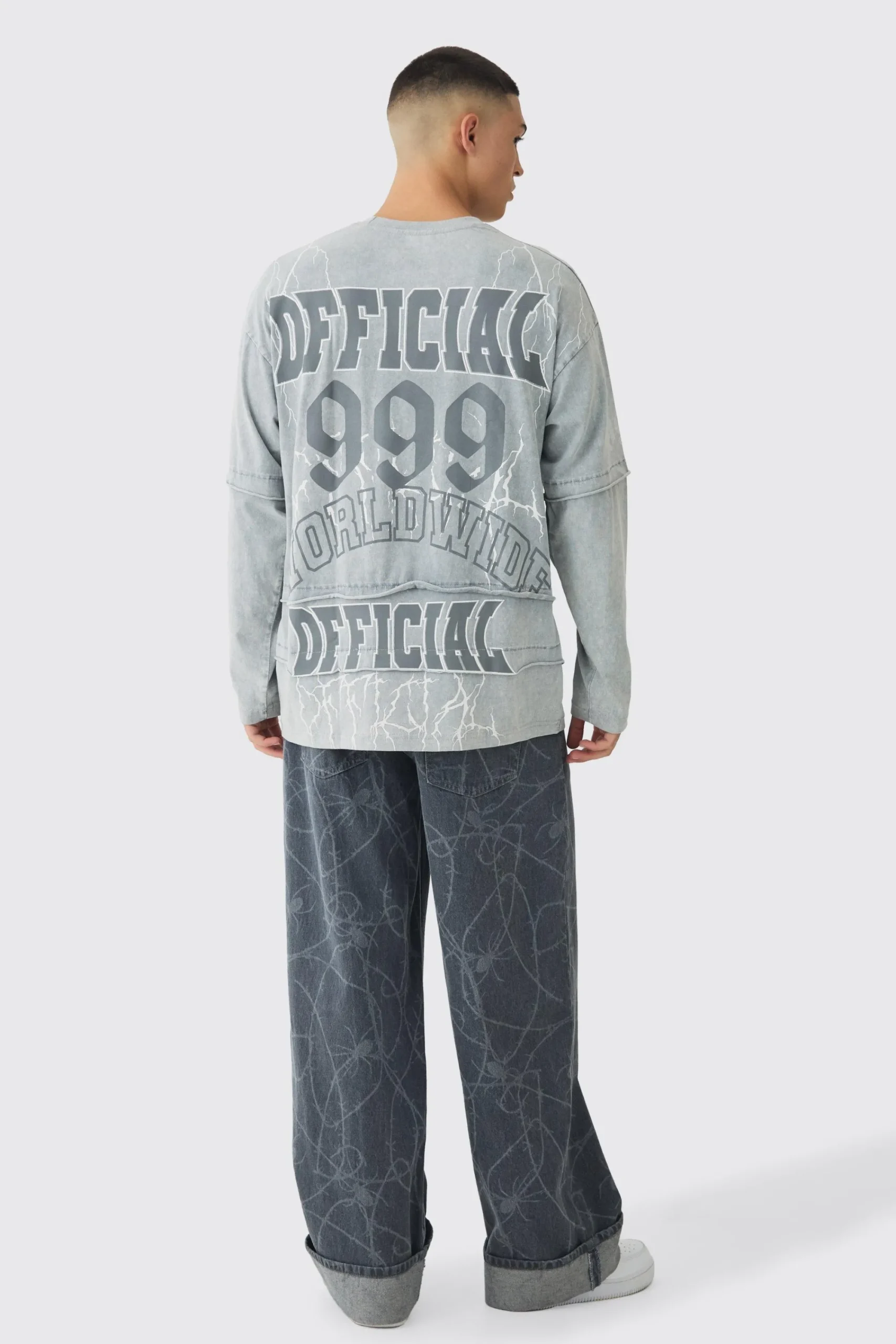 boohooMAN Barbed Wire Laser Print Set | UK| Sets & Co-Ords