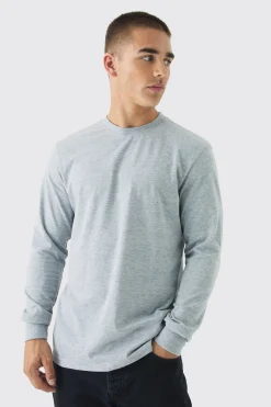 Basic Crew Neck Long Sleeve T-shirt | UK^boohooMAN