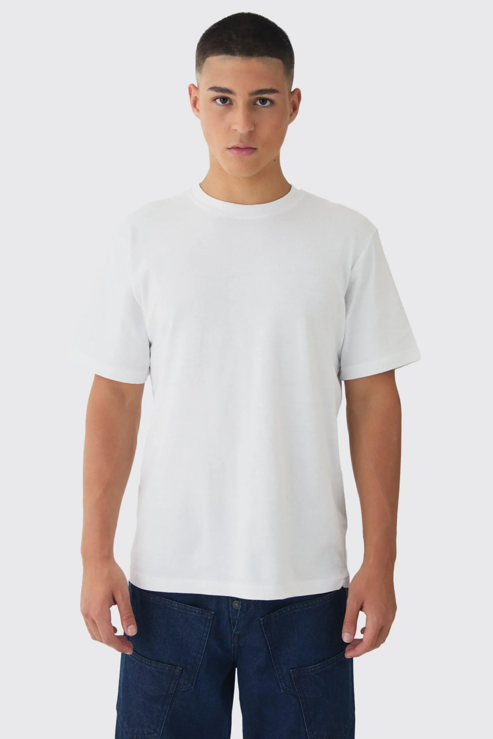 Basic Crew Neck T-shirt | UK^boohooMAN Online