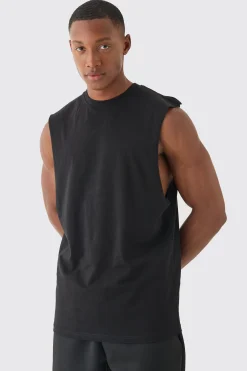 Basic Drop Armhole Tank | UK^boohooMAN Online