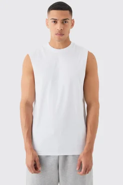 Basic Drop Armhole Tank | UK^boohooMAN Outlet