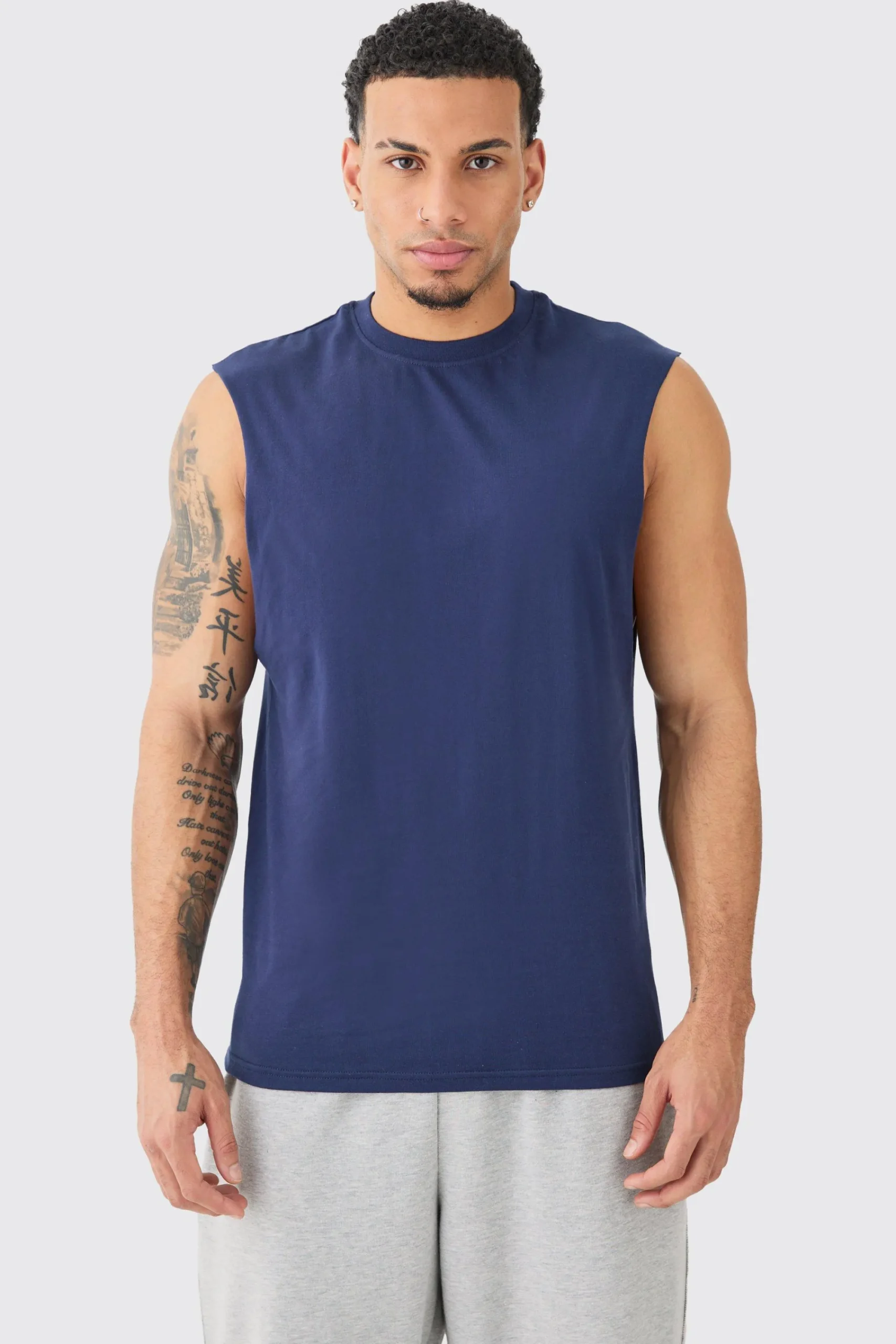 Basic Drop Armhole Tank | UK^boohooMAN Clearance