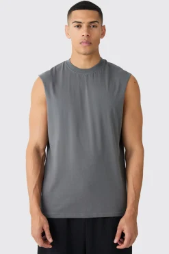 Basic Drop Armhole Tank | UK^boohooMAN Sale