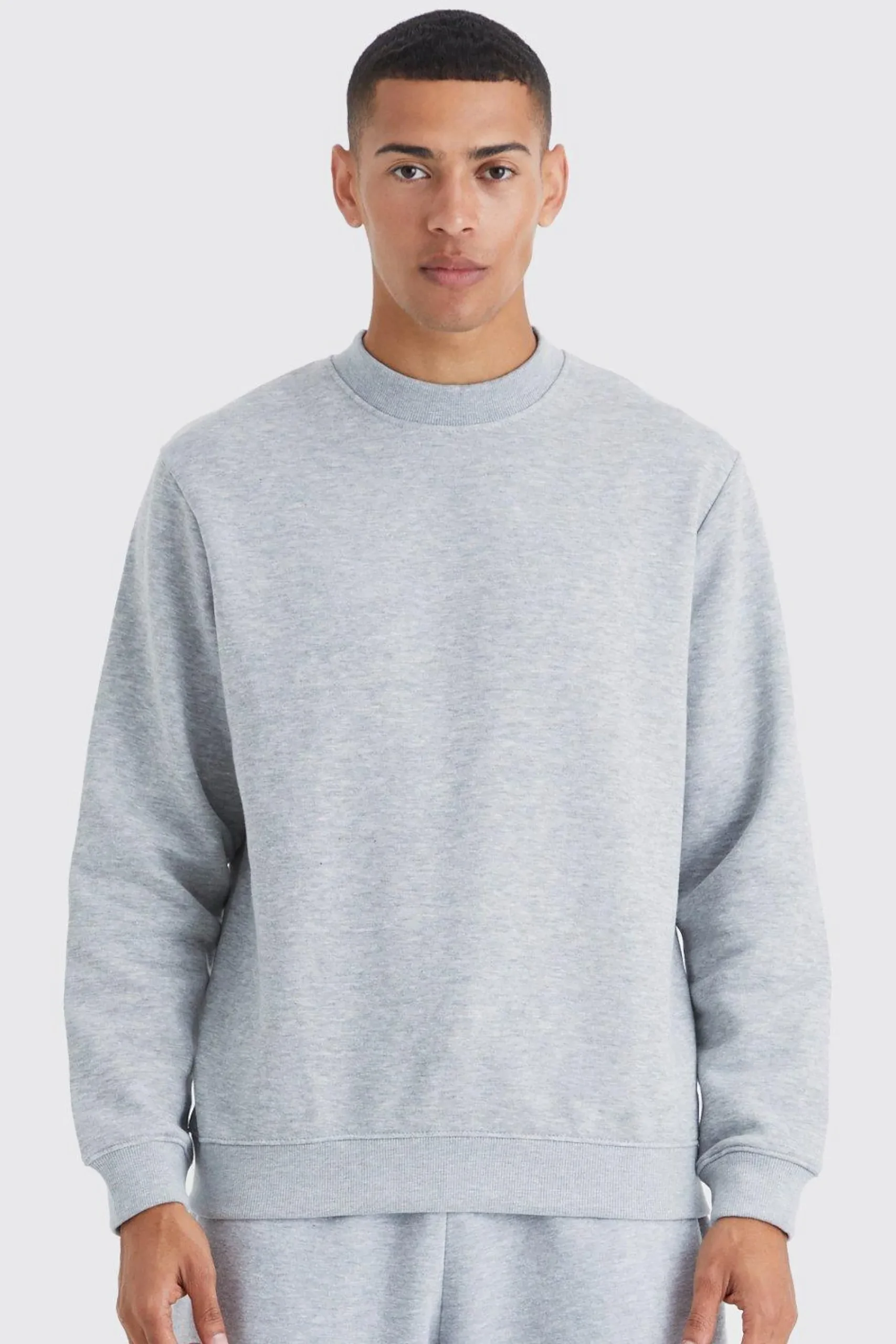 boohooMAN Basic Extended Neck Sweatshirt | UK| Hoodies & Sweatshirts