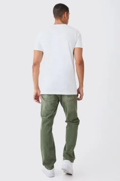 Basic Longline Crew Neck T-shirt | UK^boohooMAN Online