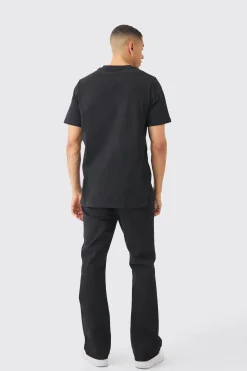 Basic Longline Crew Neck T-shirt | UK^boohooMAN Online