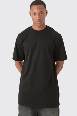 Basic Longline Crew Neck T-shirt | UK^boohooMAN Discount