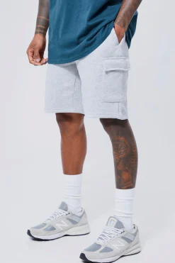 boohooMAN Basic Loose Mid Length Jersey Cargo Short | UK| Shorts