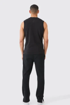 Basic Man Signature Tank | UK^boohooMAN New