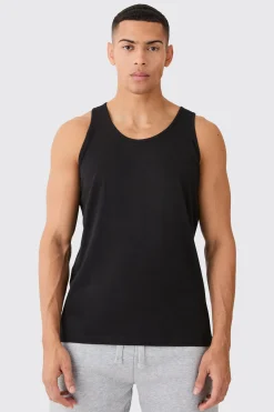 Basic Man Signature Vest | UK^boohooMAN Clearance