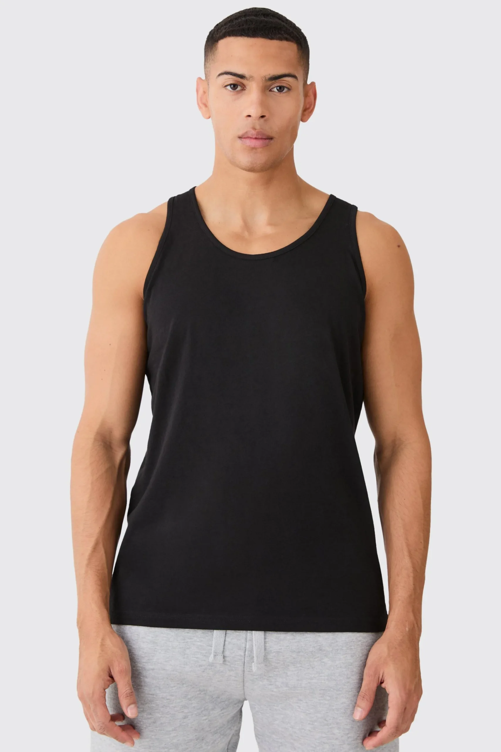 Basic Man Signature Vest | UK^boohooMAN Clearance