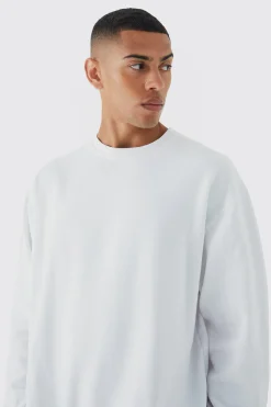 boohooMAN Basic Oversized Crew Neck Sweatshirt | UK| Hoodies & Sweatshirts