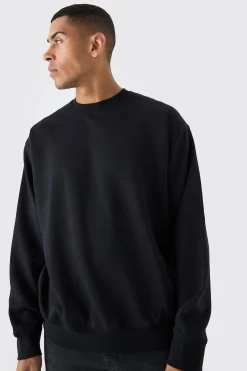 boohooMAN Basic Oversized Crew Neck Sweatshirt | UK| Hoodies & Sweatshirts