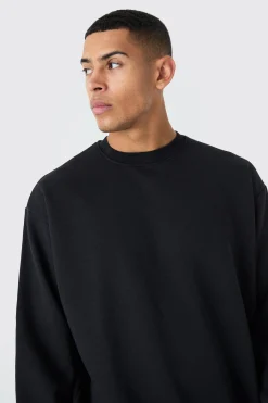 boohooMAN Basic Oversized Crew Neck Sweatshirt | UK| Hoodies & Sweatshirts
