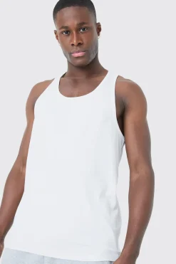 Basic Racer Back Vest | UK^boohooMAN Online