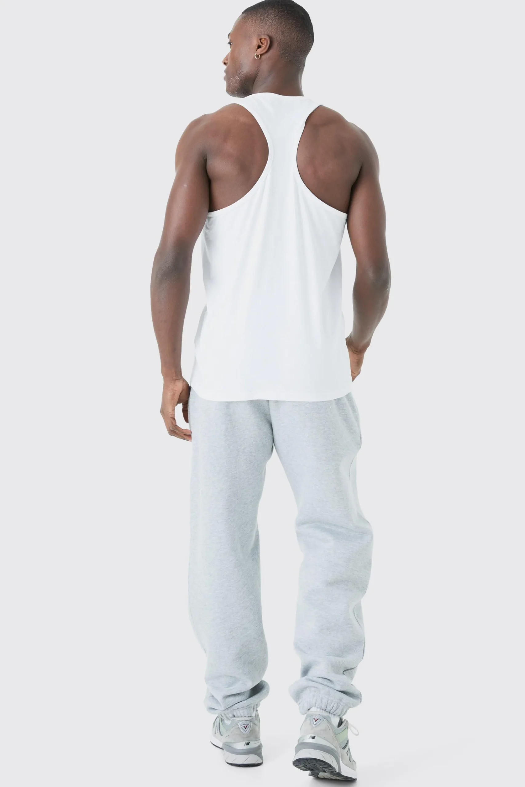 Basic Racer Back Vest | UK^boohooMAN Online